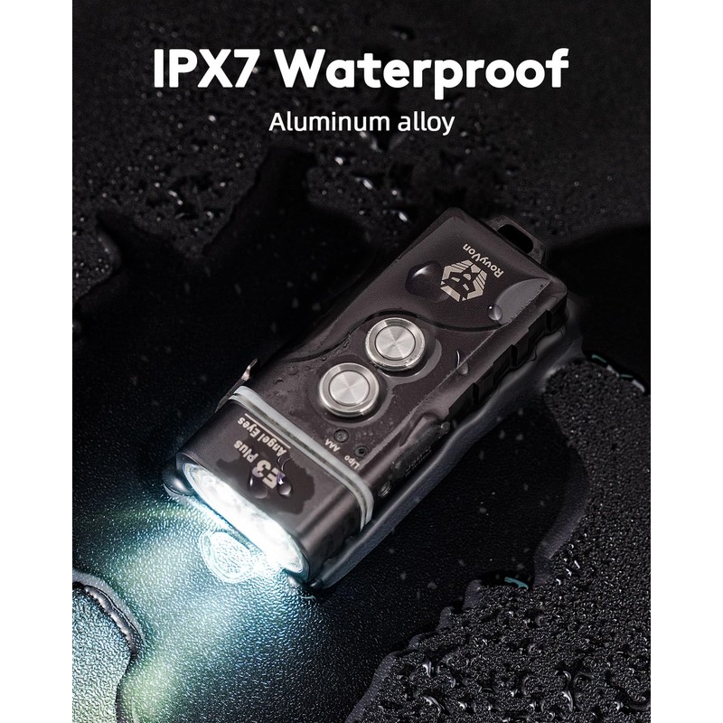 RovyVon E3 Plus Keychain Flashlight 700 Lumen Dual Power Rechargeable