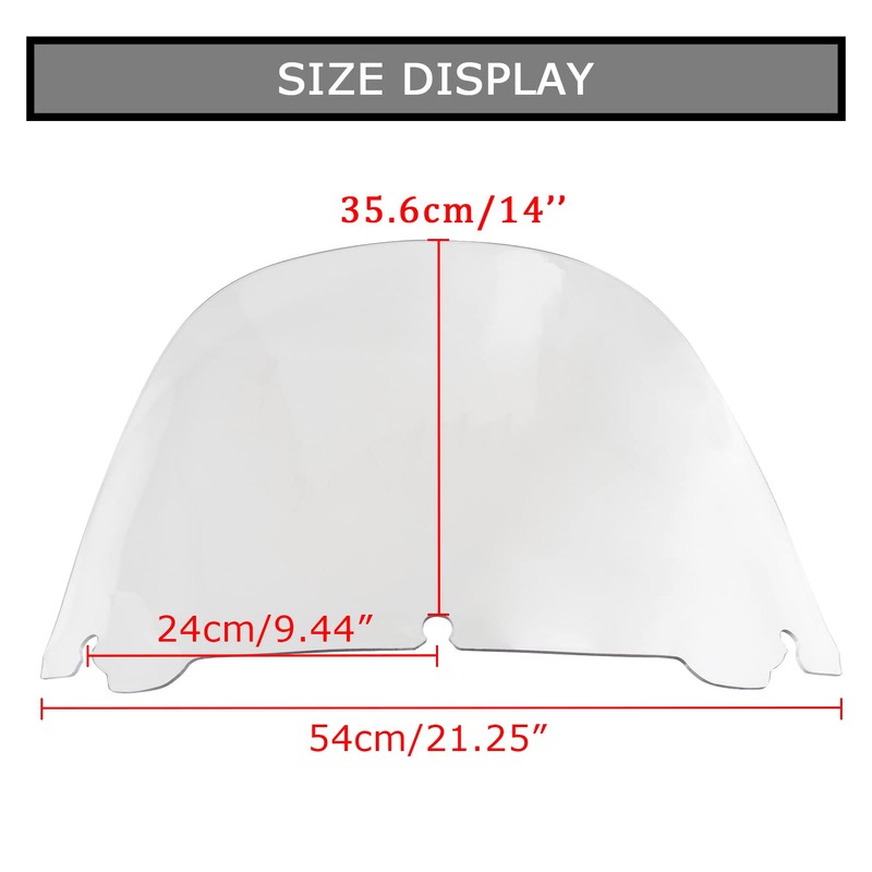psler 14’’ Motorcycle Windshield Windscreen for Electra Glide Street Glide
