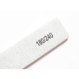 8X Nail Files Zebra Shape Square (Rectangle) Chose GRIT Double Sided Emery Board (GRIT 180/240)