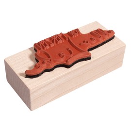 Rayher Wooden Stamp "Von Herzen alles Liebe", 3 x 7 cm, Birthday Stamp, Wooden Stamp for Designing Cards, Envelopes, Gifts, Motif Stamp, Butterer Stamp, 29248000