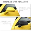 CheroCar Carbon Fiber Side Mirror Cover Horn Cap Decor for