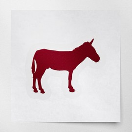 Decal Stickers of Donkey 4 (Burgundy) (Set of 2) Premium Waterproof Vinyl Decal Stickers for Laptop Smartphone Car Dirt Bike Wall Room Mason Jar Bathtub Door Skateboard Console - ANDstice5561aRE