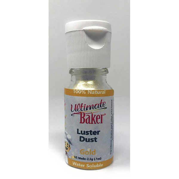 Ultimate Baker Gold Luster Dust - Kosher Certified Edible Natural Gold Dusting Powder (5grams Gold Dust)