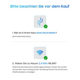 Tallifun Smart Roller Shutter Switch with Percentage Display, WiFi Blind Switch with LCD Screen, Shutter Control Works with Alexa/Google Assistant/Siri, Requires Neutral Conductor 80 x 80 mm