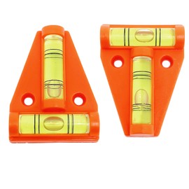 generic 4pcs T Level,Cross Check Bubble Level,for Tripods, Machines, Furniture(Orange)
