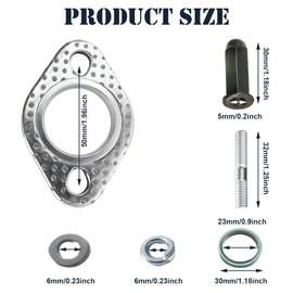 BOLOJAU Exhaust Bolts Nuts and Gasket Set for GY6 GMB139 Engine 50cc 70cc 90cc 110cc 125cc 150cc 2-Stroke Scooter ATVs Go Karts Mopeds Quads Buggies for Yamaha for Taotao for Sunl for Coolster