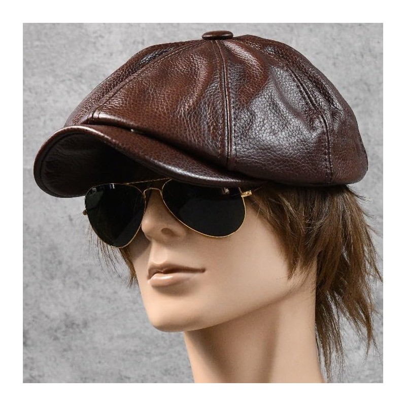 [LTG] 7987327 Genuine Leather Newsboy Hunting Hat, Men's Cap, Ashitano