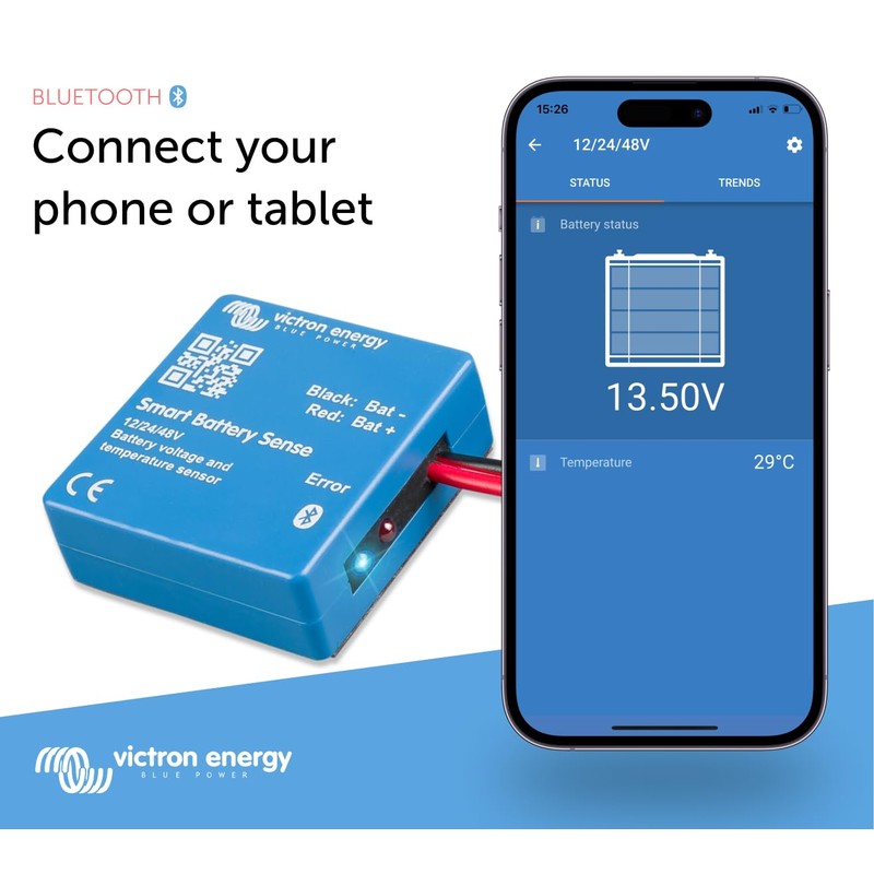 Victron Energy Smart Battery Sense, Voltage and Temperature Sensor, Long