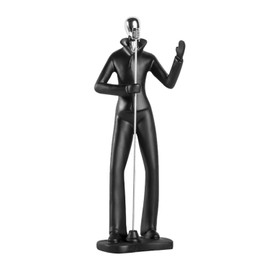 LSBDJDL Music Decoration Figurine Music Decoration Guitarist Statue Singer Statue Saxophone Statue Modern Sculpture Home Decoration Housewarming Gift (Vocalist), L6.1*W2.9*H10.6in