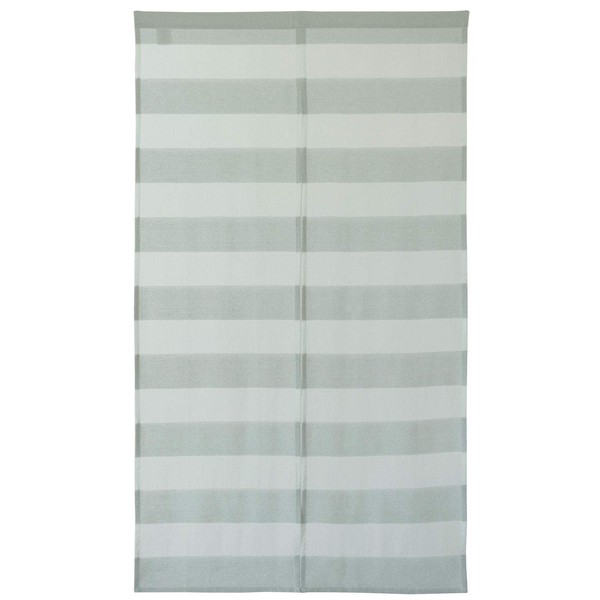 Sunny day fabric Noren Ice Border 85cm wide x 150cm length (grey green)