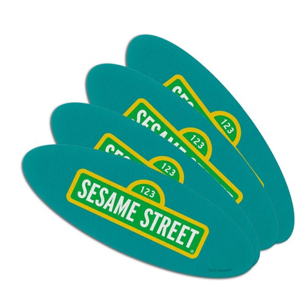 Sesame Street Logo Double-Sided Oval Nail File Emery Board Set