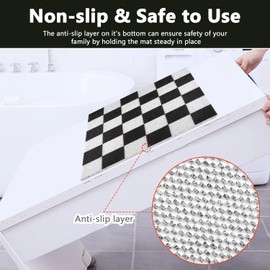 Shower Mat Non Slip Anti-Mildew: 60x60 cm Square Shower Mats with Drain Holes - Soft PVC Loofah Bathtub Mat for Kids and Elderly - Quick Drying Bath Matt for Shower Stall