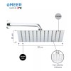 CNX Meer Regadera Con Tubo Y Repisa Para Baño Acero