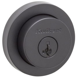 Kwikset 982RDT-S Signature Series Fire Rated Single Cylinder Keyed Entry Deadbolt from The Milan Collection with SmartKey - Matte Black