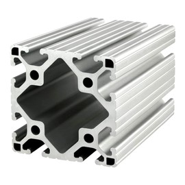 8020, 3030, 15 Series 3 Inch x 3 Inch Square T-Slotted Aluminum Extrusion DIY Extruded Linear Slot Bar Rail 80/20 (Lite, Clear Anodize, 24" Long)