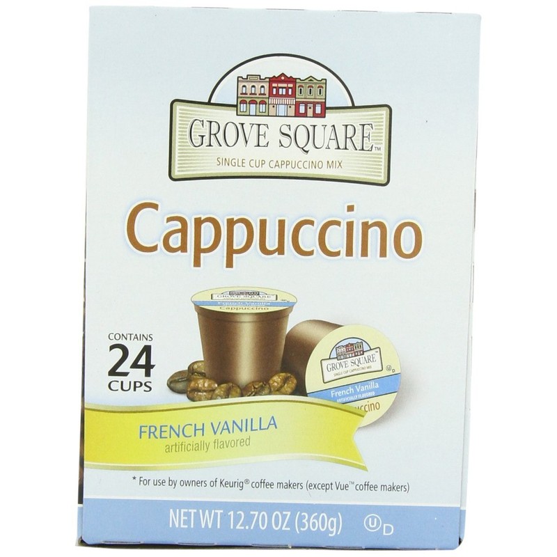 Grove Square Cappuccino, French Vanilla, 24 Count Single Serve Cups