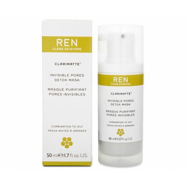 REN CLEAN SKINCARE CLARIMATTE INVISIBLE PORES DETOX MASK. MATTIFYING, PURIFYING