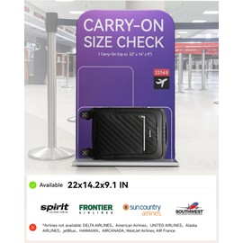 LUGGEX Soft Sided Carry On Luggage - 20 Inch Expandable Suitcase with Spinner Wheels - Lightweight Luggage Rolling Suitcase for Travel, Business (Blue)