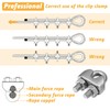 Demissle 100 Pcs 1/8'' Wire Cable Clamps Kit M3 Rope