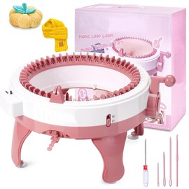 Yneeylq Knitting Machine,48 Needles Knitting Machines,Smart Weaving Knitting Loom,DIY Knitting Board Rotating Machines for Adults and Kids