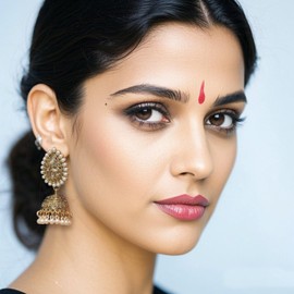 Jhumkas Indian Earrings for Women Vintage Gold Jhumka Earring Bollywood Chandbali Earings Boho Ethnic Earings Indian Outfits Dress for Women