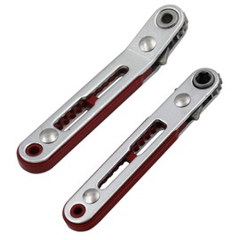 2Pcs Rustproof Flat Elbow Ratchet Wrench Flat Elbow Heads Wrench Screwdriver Set Ergonomic Handle Drive Ratcheting Screwdriver Wrenches for Tight Screws