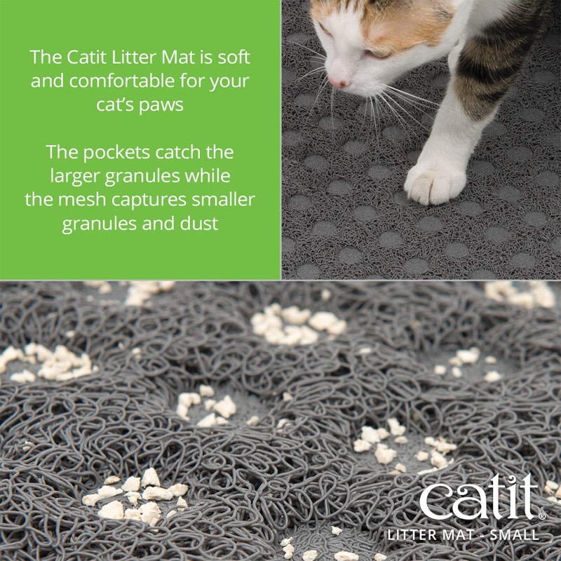 Catit Cat Litter Mat Rectangle Non-Slip Litter Trapping Mat Soft