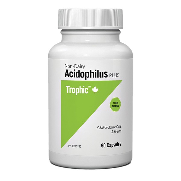 Trophic Acidophilus Plus 6 Billion Non Dairy 90 Capsules