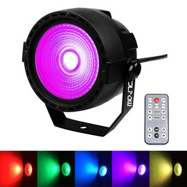 Stage Wash Light, JLPOW Super Bright Mini COB Par Can Lights with DMX and Remote Control, Smooth RGB Color Mixing DJ Up Lighting, for Wedding/Birthdays/Christmas Party Show Dance Gigs Bar Club Church