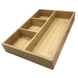 Bamboo Wooden Drawer Organiser Divider – Space Saving Multifunctional Draw Dividers for Makeup, Office, Bedroom and Kitchen Drawer Organiser Tray