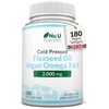 Vegan Flaxseed Oil 2000mg - 180 Softgel Capsules - Cold