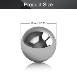 Othmro 18mm Precision Chrome Steel Bearing Balls G10 Balls Bearings Precision Beads Silver Color for Bearing Motorcycles Bicycles Casters 10Pcs