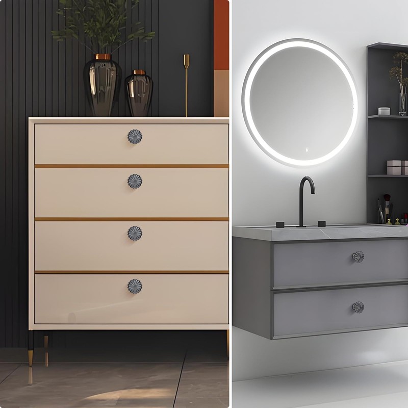 ShipeeKin 4X Cabinet Hardware Knobs Dresser Drawer Knobs Pumpkin Shape