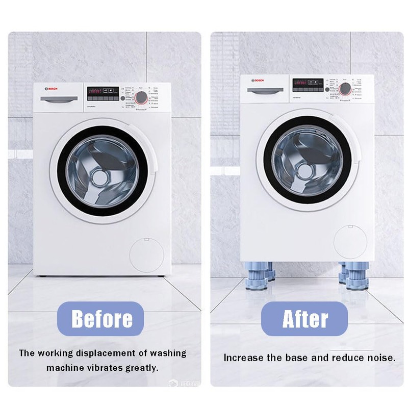 Ouliget Washing Machine Base Foot Pads Anti Vibration Pads,Adjustable Height