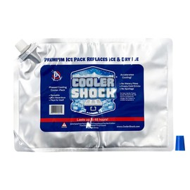 Tsuda Shokai Cooler Shock Cooler Shock Cold Packs, Large Size, Long Time Cold Retention, Strong, Colder Than Ice - 12.8°F (-7.8°C), Can Be Used Repeatedly, Camping, Barbecues, Fishing, Outdoors, Shopping, Cooler Box, Disaster Preparedness Goods