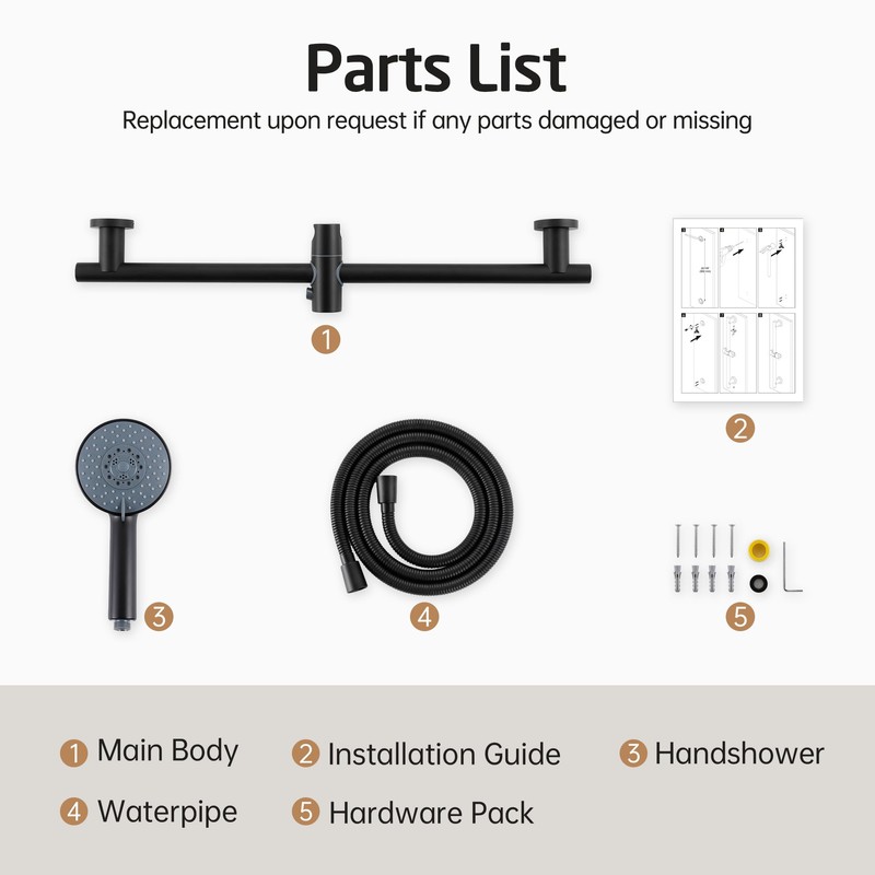 KES Adjustable Shower Head Holder with Slide Bar Combo, Handheld