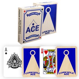 CornholeAce ACE Cornhole Inspired Poker Style Standard Playing Cards (Blue Triangle)