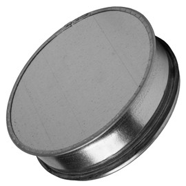 Vent Systems 6" Galvanized Steel Duct End Cap with Rubber Gasket - Dryer Vent Cap - Round Metal Plug - Metal Duct Fitting - Reusable Tee Cap