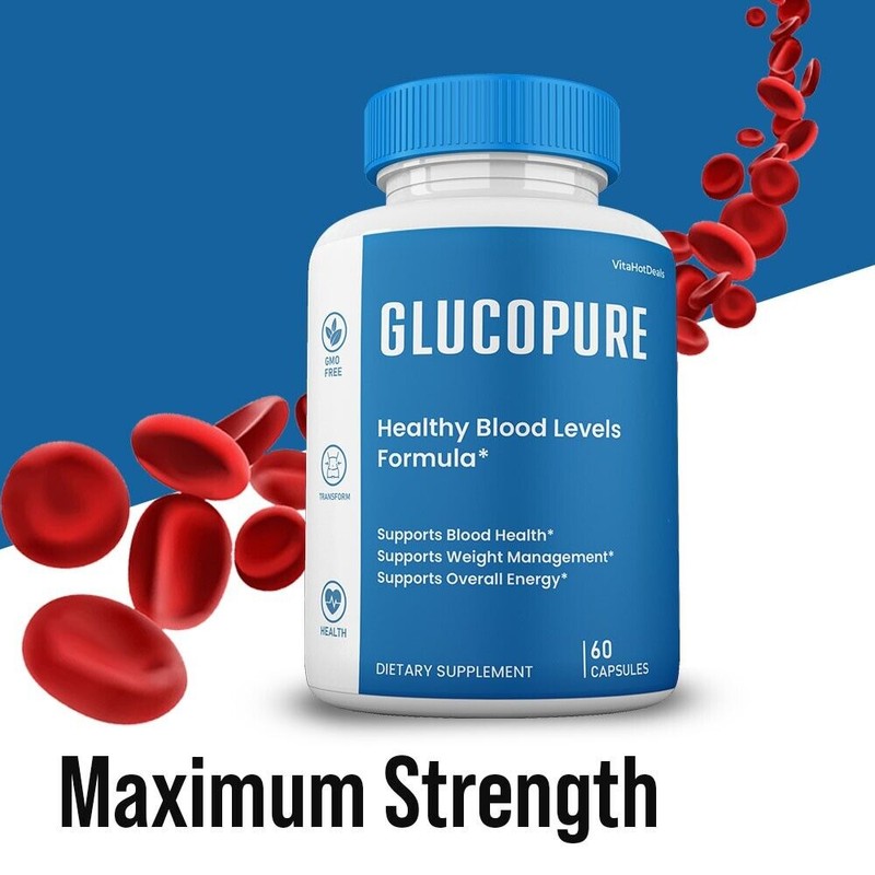 GlucoPure Capsules Blood Support, Gluco Pure Glyco Pills Supplement (3