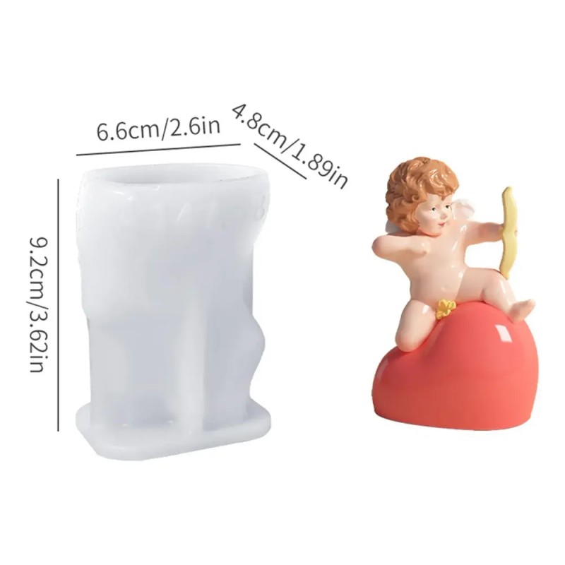 Valentines Day Soap Mold Reusable Angel Decorate Mold Silico