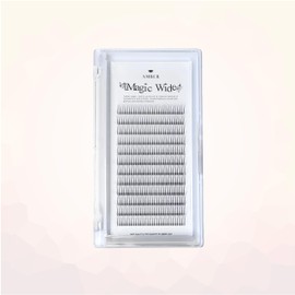 Amber Lash Magic Wide 2D MIX Lash Tray for Eyelash Extension for Professionals with Various Curls (B Curl)
