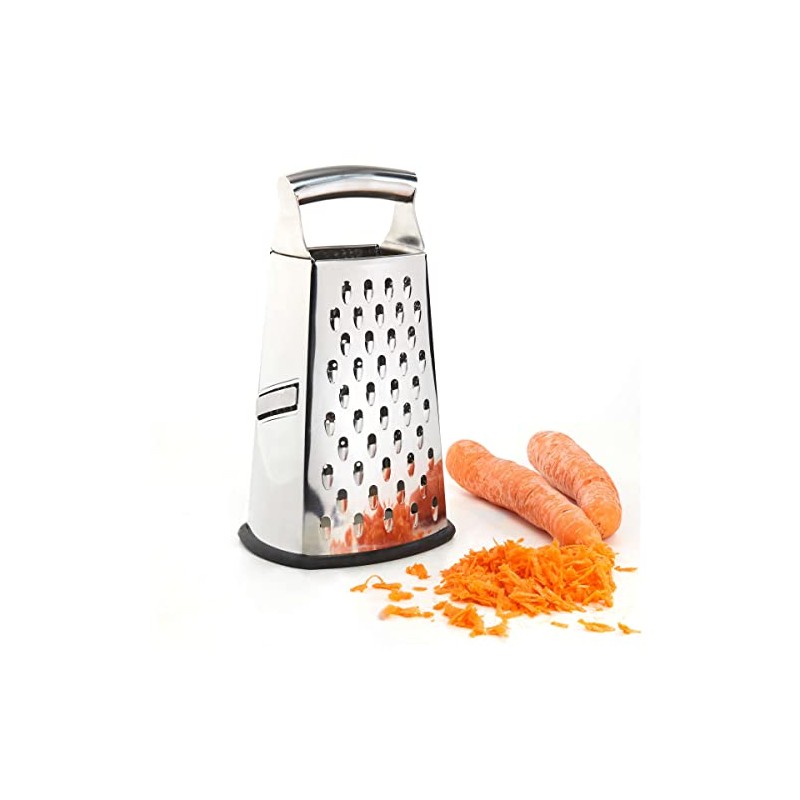 BUTLERS Menuett Square Grater, Vegetable and Parmesan Grater, Stainless Steel,