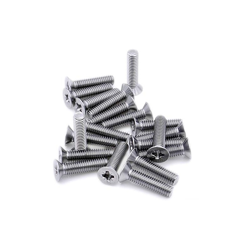 M4 (4mm x 10mm) Pozi Countersunk Machine Screw (Bolt) -