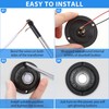 Dreyoo Round Metal Doorbell Push Button, Black Wired Lighted Up