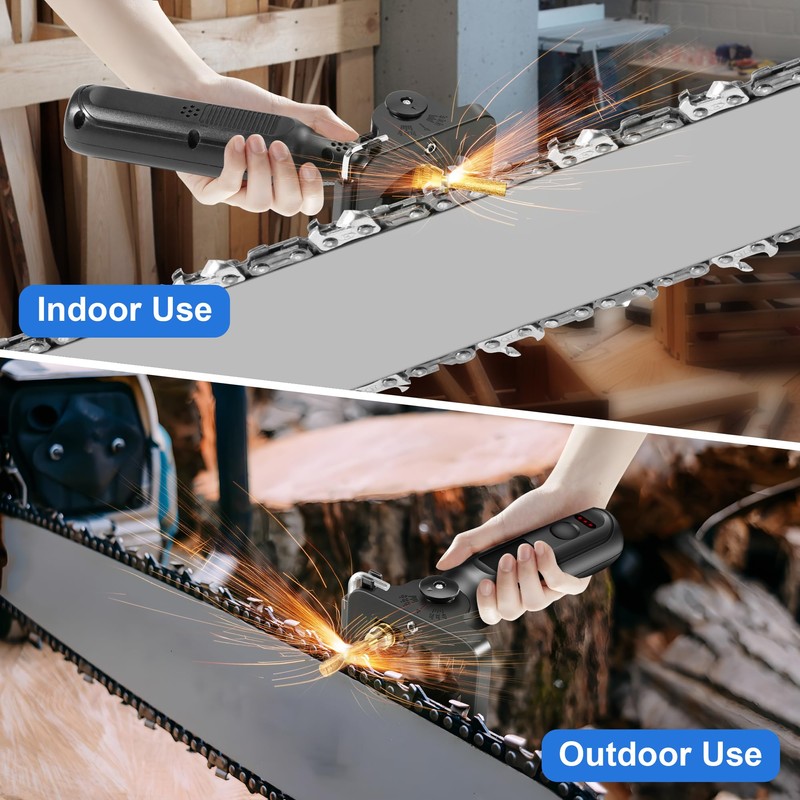 NAZZO Electric Chainsaw Sharpener, Rechargeable Portable Chain Saw Sharpener Tool