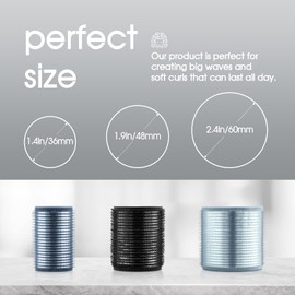 xnicx 9pcs Hair Roller Set Hair Curlers,Self-Grip Ceramic Ionic Thermal Hair Rollers,Velcro Rollers Hair Curlers to Sleep In for Hair Blowout Look,Salon Quality Hair Rollers for Long Short Hair