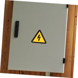 Gatuida 24pcs Stickers Yellow Shocks Decals Sign Voltage Caution Labels Hazard Electric Triangle With Self