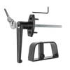 Shed Door Latch L-Handle Lock Kit with 2 Keys, 4-1/2"