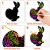 FEPITO 24 Pcs Easter Scratch Paper Kits Bunny Scratch Paper