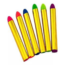 KFMX 6 Crayones Luminosos Fluorescentes Maquillaje Pintura Neón